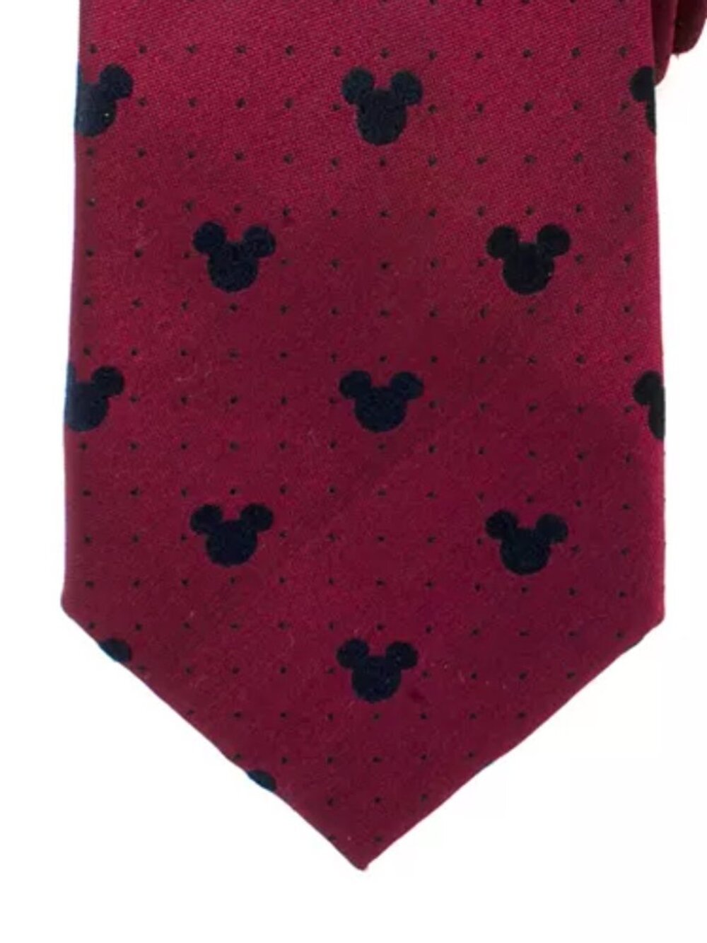 NWOT Disney Mickey Mouse 100 % Silk Pin Dot Men's Tie